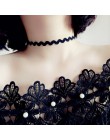 Nowy Gothic Punk Harajuku czarny aksamitny zamsz koronki kryształ trójkąt koło Choker naszyjnik dla kobiet biżuteria wielowarstw