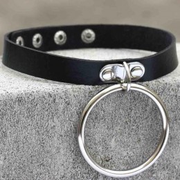 2017 kobiety mężczyźni biżuteria Trendy Punk Rock Sexy Harajuku duże metalowe okrągły wisiorek skórzana obroża Choker naszyjnik 