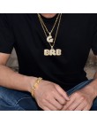 Niestandardowe nazwa Bubble litery łańcuch wisiorki naszyjniki męskie cyrkon Hip Hop biżuteria z 4 MM złoty srebrny łańcuch teni