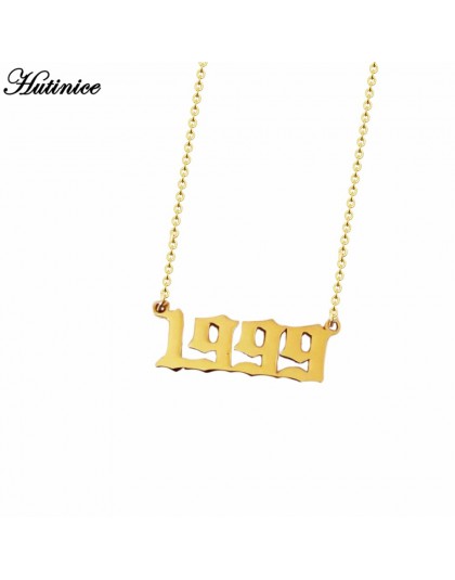 Spersonalizowany stare angielskiego numer naszyjniki kobiety biżuteria na zamówienie rok 1991 1992 1993 1994 1995 1996 1997 1998
