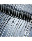 Vnox 3-6 MM srebrny Tone wąż kokon Curb Link płaskie pudełko pszenicy łańcuchy naszyjnik ze stali nierdzewnej mężczyzn Choker bi