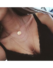 Nowa moda trendy biżuteria miedź choker wielowarstwowy naszyjnik prezent dla kobiet Boho warstwa seks Chokers naszyjnik łańcuch 