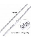 Vnox 3-6 MM srebrny Tone wąż kokon Curb Link płaskie pudełko pszenicy łańcuchy naszyjnik ze stali nierdzewnej mężczyzn Choker bi