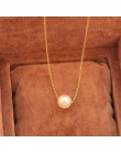 X3 gorąca sprzedaż elegancka dama moda wisiorek z imitacją perły naszyjniki dla kobiet zwięzłe łańcuszek do obojczyka naszyjniki