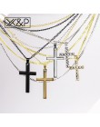 X & P kryształ krzyż długie złote łańcuchy naszyjniki dla kobiet mężczyzn 2019 moda Christian ogniwo ze stali nierdzewnej naszyj
