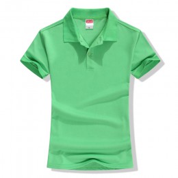 Nowy 2018 lato marka solidna koszulka Polo kobiet koszula Slim z krótkim rękawem camisa koszulka polo Polo femme kobiety na co d