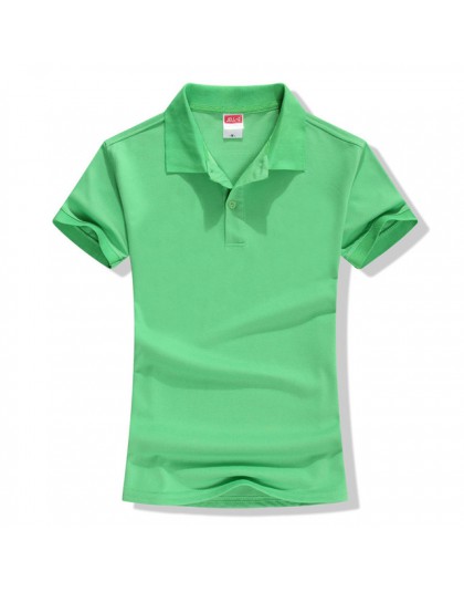 Nowy 2018 lato marka solidna koszulka Polo kobiet koszula Slim z krótkim rękawem camisa koszulka polo Polo femme kobiety na co d