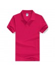 Nowy 2018 lato marka solidna koszulka Polo kobiet koszula Slim z krótkim rękawem camisa koszulka polo Polo femme kobiety na co d
