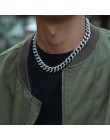 13mm Miami kubański Link Chain złoty srebrny naszyjnik bransoletka Iced Out kryształ Rhinestone Bling Hip hop dla mężczyzn biżut