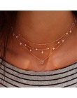 IPARAM moda wielu warstw krzyż naszyjniki dla kobiet urok złoty kolor Chokers naszyjnik Boho Collares kobiet Party biżuteria