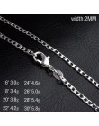 925 srebrne łańcuszki naszyjnik dla mężczyzn kobiety moda biżuteria na prezent