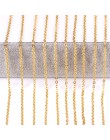 LUXUKISSKIDS promocja 10 sztuk/partia łańcucha, 2mm złoty/srebrny ogniwo ze stali nierdzewnej łańcuchy naszyjniki biżuteria kuba