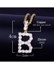 Cyrkon tenis litery naszyjniki i wisiorek dla mężczyzn/kobiet złoty kolor srebrny moda biżuteria Hip Hop z 4mm tenis łańcuch