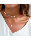 Nowa moda trendy biżuteria miedź choker wielowarstwowy naszyjnik prezent dla kobiet Boho warstwa seks Chokers naszyjnik łańcuch 