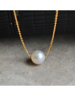 Moda kobiety wisiorek z imitacją perły naszyjniki dla kobiet słodkie okrągła kula kropla Gold akcesoria do biżuterii typu statem