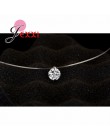 YAAMELI rabat cena 925 Sterling Silver kobiety krótki łańcuszek na imprezę biżuteria wyczyść naszyjnik wisior z kryształem austr