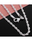 3 MM tytanu stali nierdzewnej srebrny złoty męska naszyjnik Twist Chain długie naszyjniki prezenty dla kobiet Collier biżuteria 