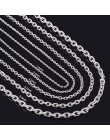 Szerokość 1.6mm/2mm/2.4mm/3mm/4mm/5mm ze stali nierdzewnej rolo łańcuch wysokiej jakości Link naszyjnik łańcuch