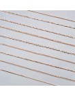 Martick 100% 925 Sterling Silver łańcuch fal wody dla kobiety 40 cm/45 cm 0.7/0.8mm łańcuszki na szyję Gold/różowe złoto kolor G