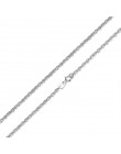 BAMOER klasyczny łańcuch podstawowy 100% 925 Sterling Silver karabińczyk regulowany naszyjnik łańcuch biżuteria SCA009-45