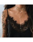 IPARAM moda wielu warstw krzyż naszyjniki dla kobiet urok złoty kolor Chokers naszyjnik Boho Collares kobiet Party biżuteria