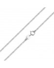 BAMOER klasyczny łańcuch podstawowy 100% 925 Sterling Silver karabińczyk regulowany naszyjnik łańcuch biżuteria SCA009-45