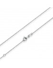 BAMOER klasyczny łańcuch podstawowy 100% 925 Sterling Silver karabińczyk regulowany naszyjnik łańcuch biżuteria SCA009-45