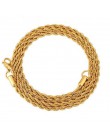 3 MM tytanu stali nierdzewnej srebrny złoty męska naszyjnik Twist Chain długie naszyjniki prezenty dla kobiet Collier biżuteria 