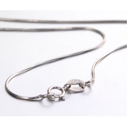 35 cm-80 cm 0.75mm cienkie szczupła prawdziwe 925 Sterling Silver Octagon wąż łańcuchy długi naszyjnik kobiety dla dzieci biżute