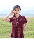 Ruoru M-4XL Plus rozmiar bawełna Dot koszulka POLO kobiet 2018 Femininas koszula lato koszulka polo z krótkim rękawem Femme wyso