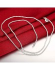 Gorąca sprzedaż detaliczna hurtownie srebrny naszyjnik kobiety mężczyzna naszyjnik 2mm 16 18 20 22 24 cal Twist Rope Chain biżut