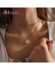 E Manco złoty kolor komunikat naszyjnik luksusowy choker naszyjniki dla kobiet klasyczny kobiety moda biżuteria najlepsze prezen