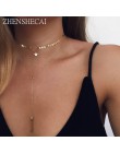 2018 nowy kobiety choker złoty srebrny gwiazda łańcuszek z sercem serce choker naszyjnik kolye bijoux collares mujer Collier fem