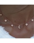 IPARAM 2019 najnowszy moda Choker naszyjnik gwiazda wisiorek z księżycem łańcuch złoty wątroby kobiety biżuteria letnia miły pre
