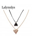 Lalynnlys ZA moda Punk naszyjnik w stylu Vintage komunikat serce wisiorek naszyjniki dla kobiet biżuteria boże narodzenie prezen