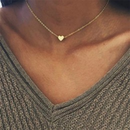 Nowe serce naszyjnik dla kobiet krótki łańcuszek serce gwiazda moda wisiorek naszyjnik etniczny naszyjnik choker w stylu boho Dr