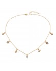 IPARAM 2019 najnowszy moda Choker naszyjnik gwiazda wisiorek z księżycem łańcuch złoty wątroby kobiety biżuteria letnia miły pre