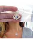 2018 nowy szczęście złe oko biżuteria złoty wypełniony AAA bagietka cyrkonia cz turquoises kamień moda klasyczne oko naszyjnik n