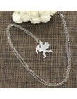 Nowa moda naszyjnik miłość anioł Cupid 29x26mm srebrne wisiorki krótki długi kobiety mężczyźni Colar prezent biżuteria Choker