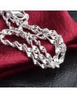 Utimtree 2 MM wysokiej jakości 925 Sterling Silver łańcuch fal wody naszyjniki biżuteria dla wisiorki naszyjnik akcesoria kobiet