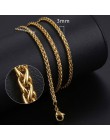 Trendsmax złoty naszyjnik dla mężczyzn kobiety Figaro liny kubański Link łańcuch naszyjnik mężczyzna kołnierz moda prezent biżut