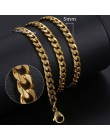 Trendsmax złoty naszyjnik dla mężczyzn kobiety Figaro liny kubański Link łańcuch naszyjnik mężczyzna kołnierz moda prezent biżut