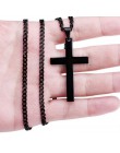 1 PC Plated krzyż ze stopu moda męska ze stali nierdzewnej łańcuch prezent naszyjnik biżuteria wysokiej jakości wisiorek Unisex 