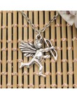 Nowa moda naszyjnik miłość anioł Cupid 29x26mm srebrne wisiorki krótki długi kobiety mężczyźni Colar prezent biżuteria Choker