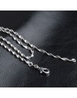 Utimtree 2 MM wysokiej jakości 925 Sterling Silver łańcuch fal wody naszyjniki biżuteria dla wisiorki naszyjnik akcesoria kobiet