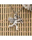 Nowa moda naszyjnik miłość anioł Cupid 29x26mm srebrne wisiorki krótki długi kobiety mężczyźni Colar prezent biżuteria Choker