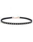 Gothic Lolita Punk trójkąt Choker naszyjnik czarny aksamit Steampunk tatuaż naszyjniki momenty biżuteria obojczyka naszyjnik Bij