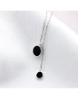 Anenjery prosta moda 925 Sterling srebrny naszyjnik wisiorek Tassel naszyjnik dla kobiet dziewczyna Trendy prezent S-N27