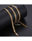 Naszyjnik dla kobiet mężczyzn złoto wypełnione Figaro liny wąż kubański Link łańcuch mężczyzna kobiet moda biżuteria Hip Hop 18-
