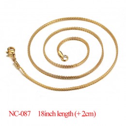Vnox DIY naszyjnik łańcuch ze stali nierdzewnej kobiety mężczyźni biżuteria wąż okrągłe koraliki do wisiorek akcesoria